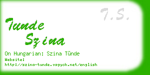 tunde szina business card